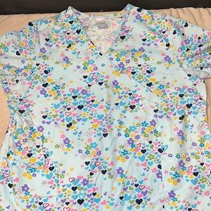 Nurses scrub top heart print by SBScrubs 2X